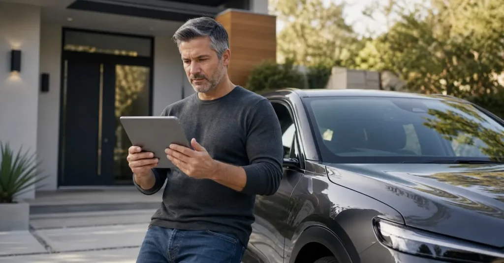Latest car news dashboard for U.S. drivers checking auto updates