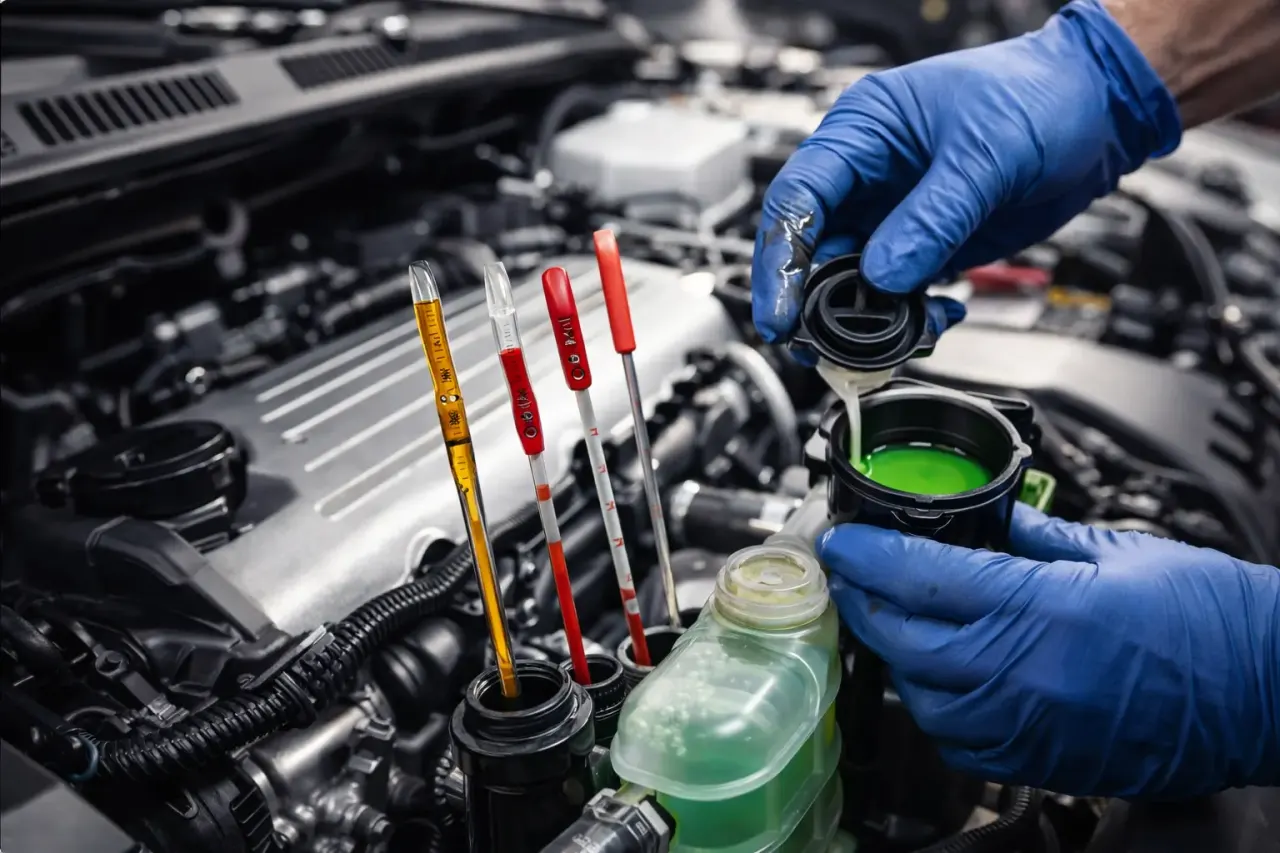 used car maintenance checklist fluid and repair example