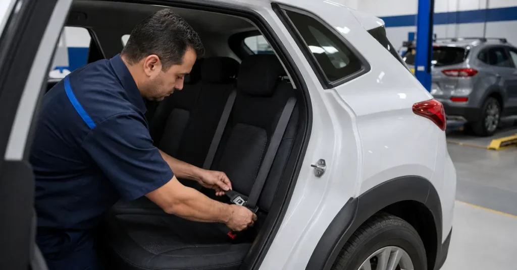 Hyundai Kona recall rear center seatbelt safety check
