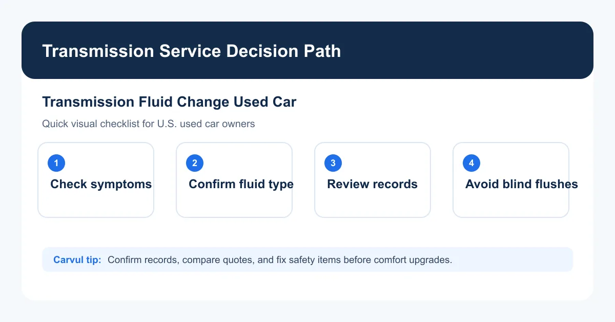 transmission fluid change used car decision chart