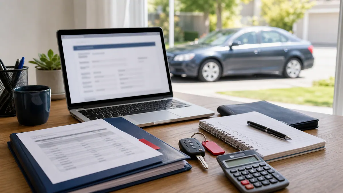 Used car loan preapproval documents prepared before dealership visit