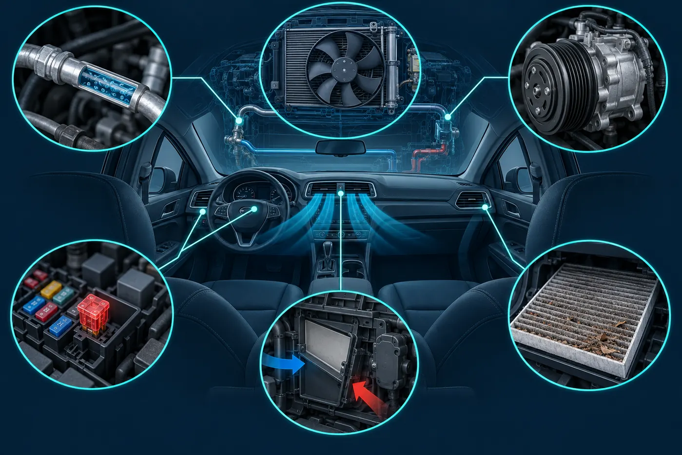 car AC not blowing cold air: illustrated inspection and decision guide