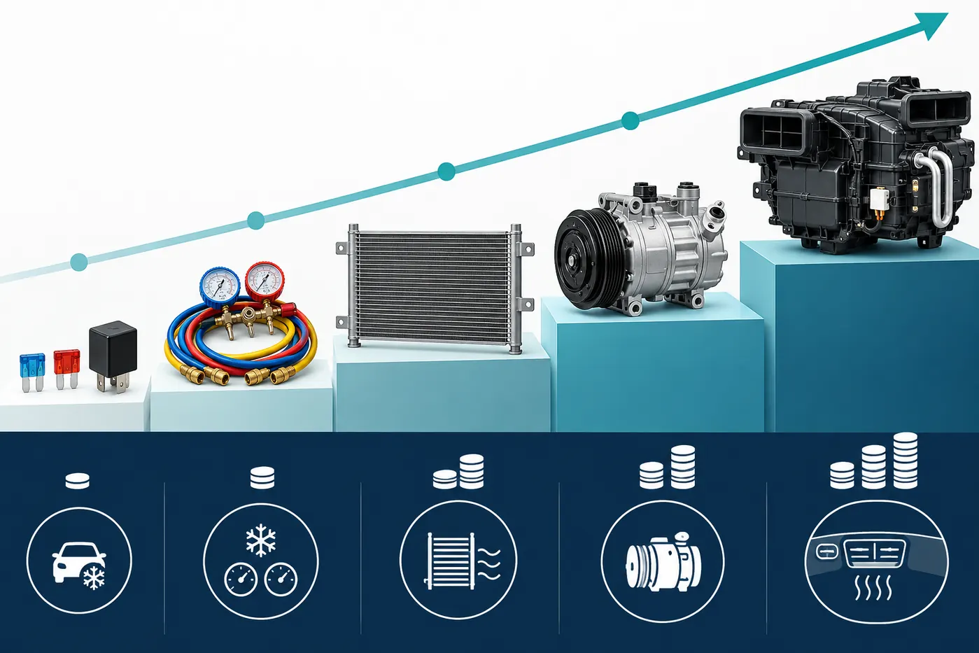 car AC repair cost: illustrated inspection and decision guide
