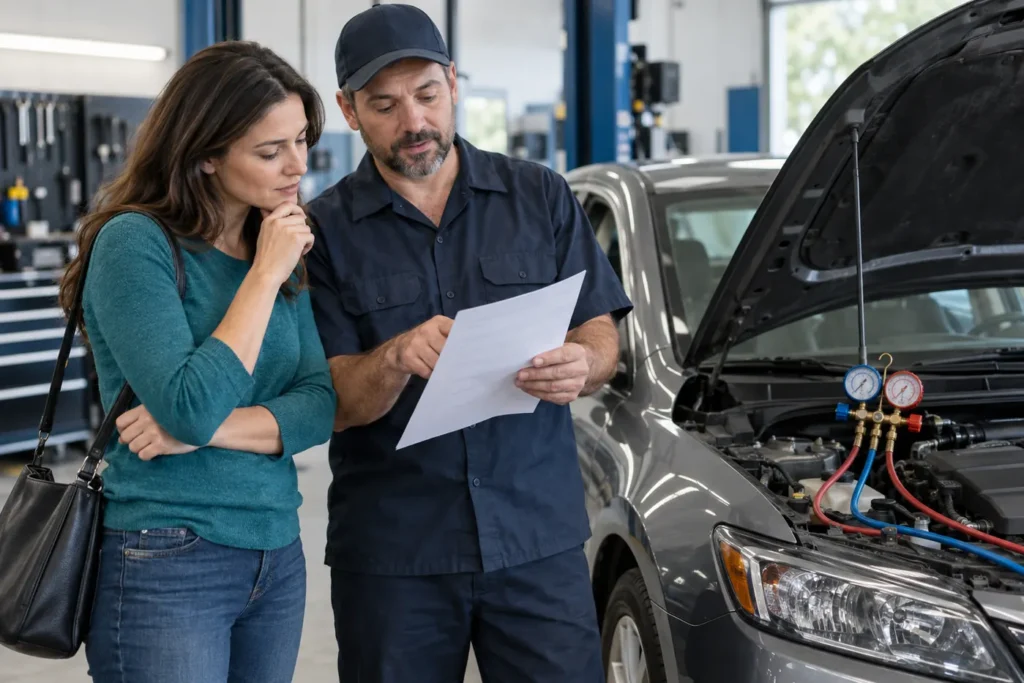 car AC repair cost: Carvul automotive editorial image
