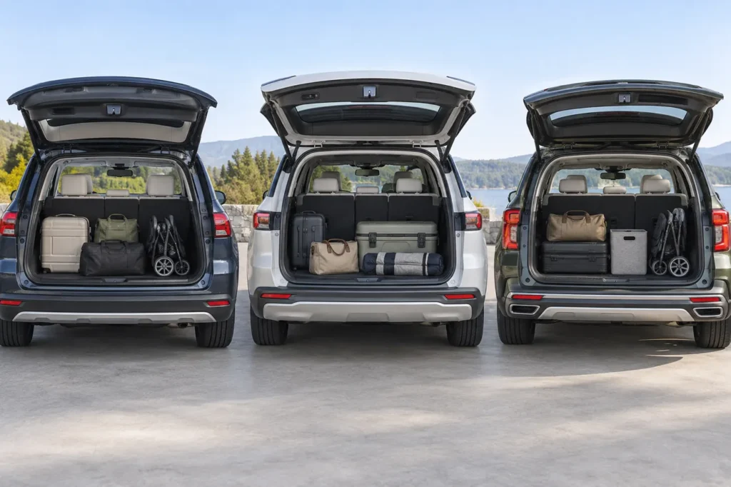 3-row SUV cargo space comparison