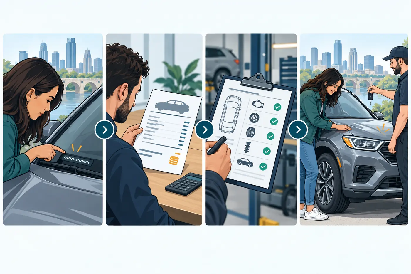 Four checks before accepting a same-day used-car delivery in Minneapolis