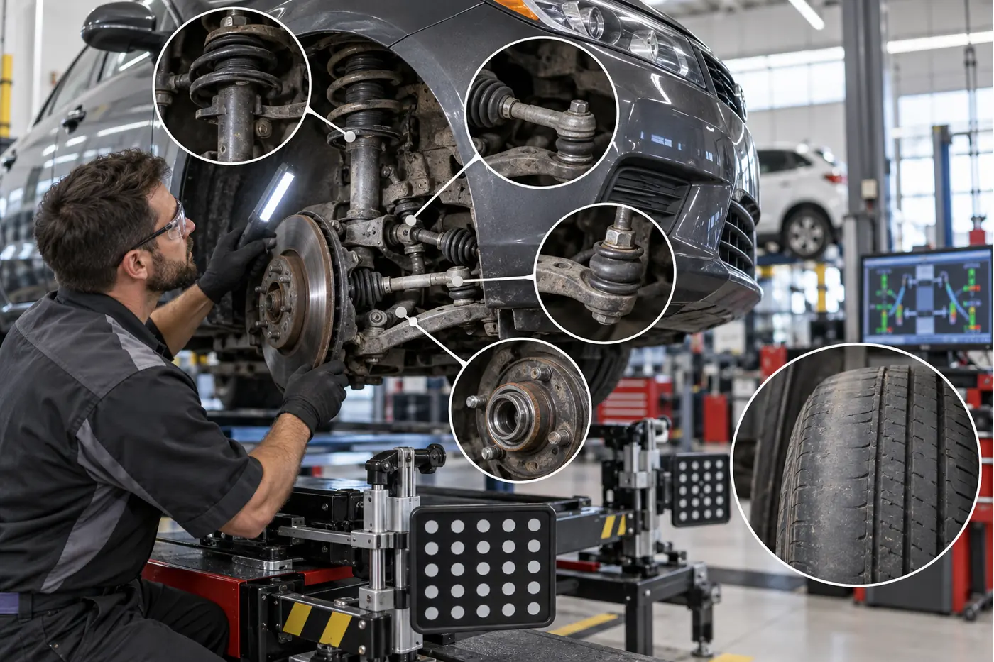 front end suspension repair inspection guide