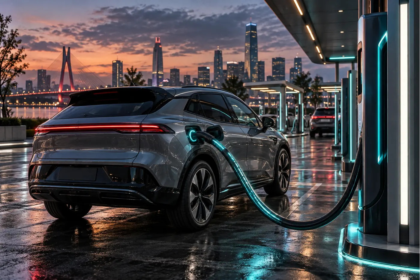 Geely Smart Charging ultra-fast EV charging illustration