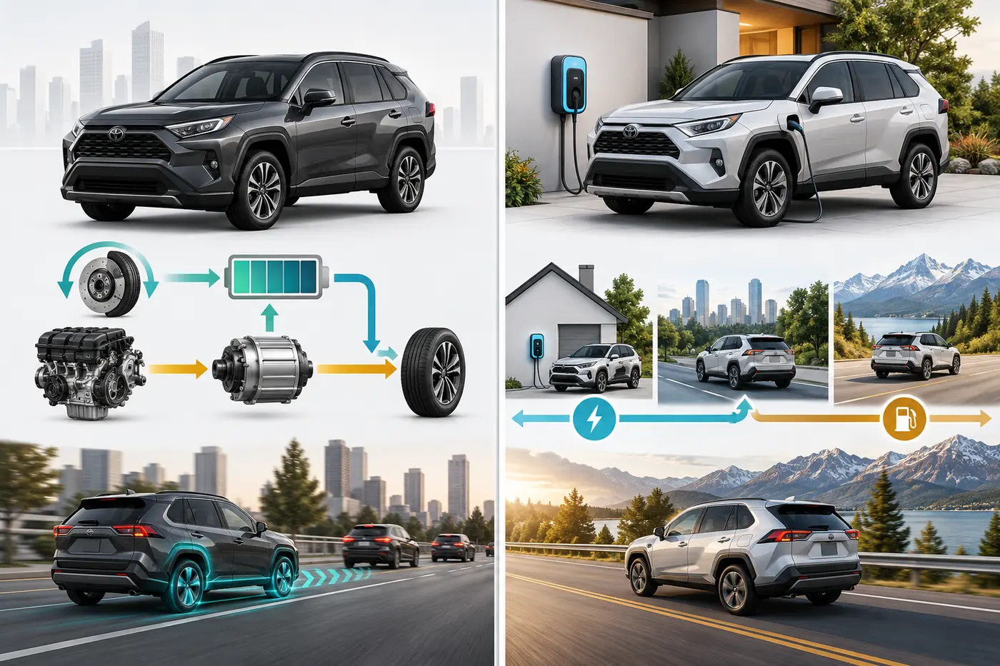 hybrid vs plug-in hybrid SUV energy and trip-use explanation