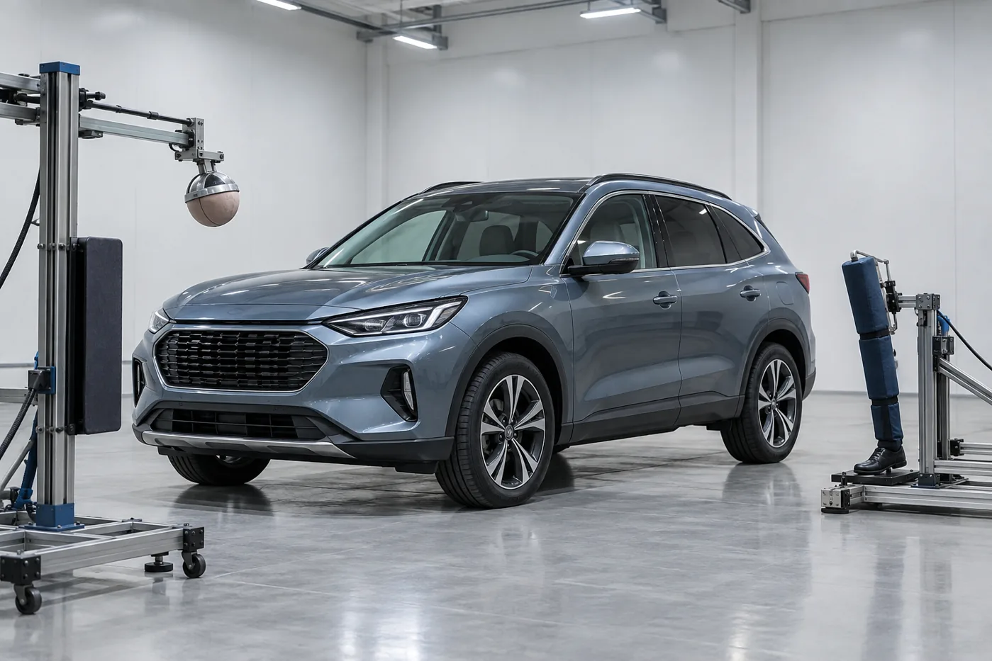 2027 vehicle pedestrian safety tests in a controlled automotive laboratory