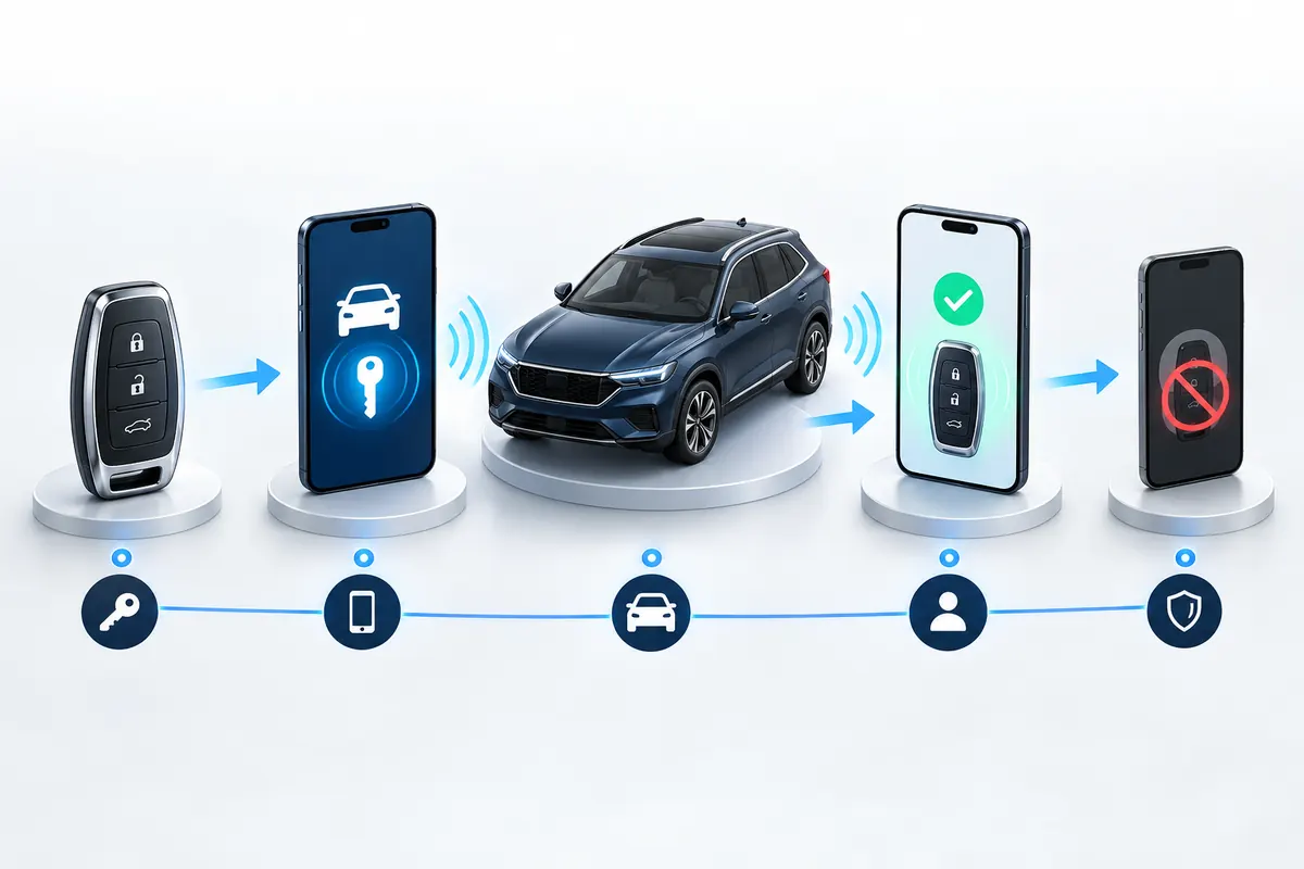 GM Digital Key setup and ownership transfer workflow
