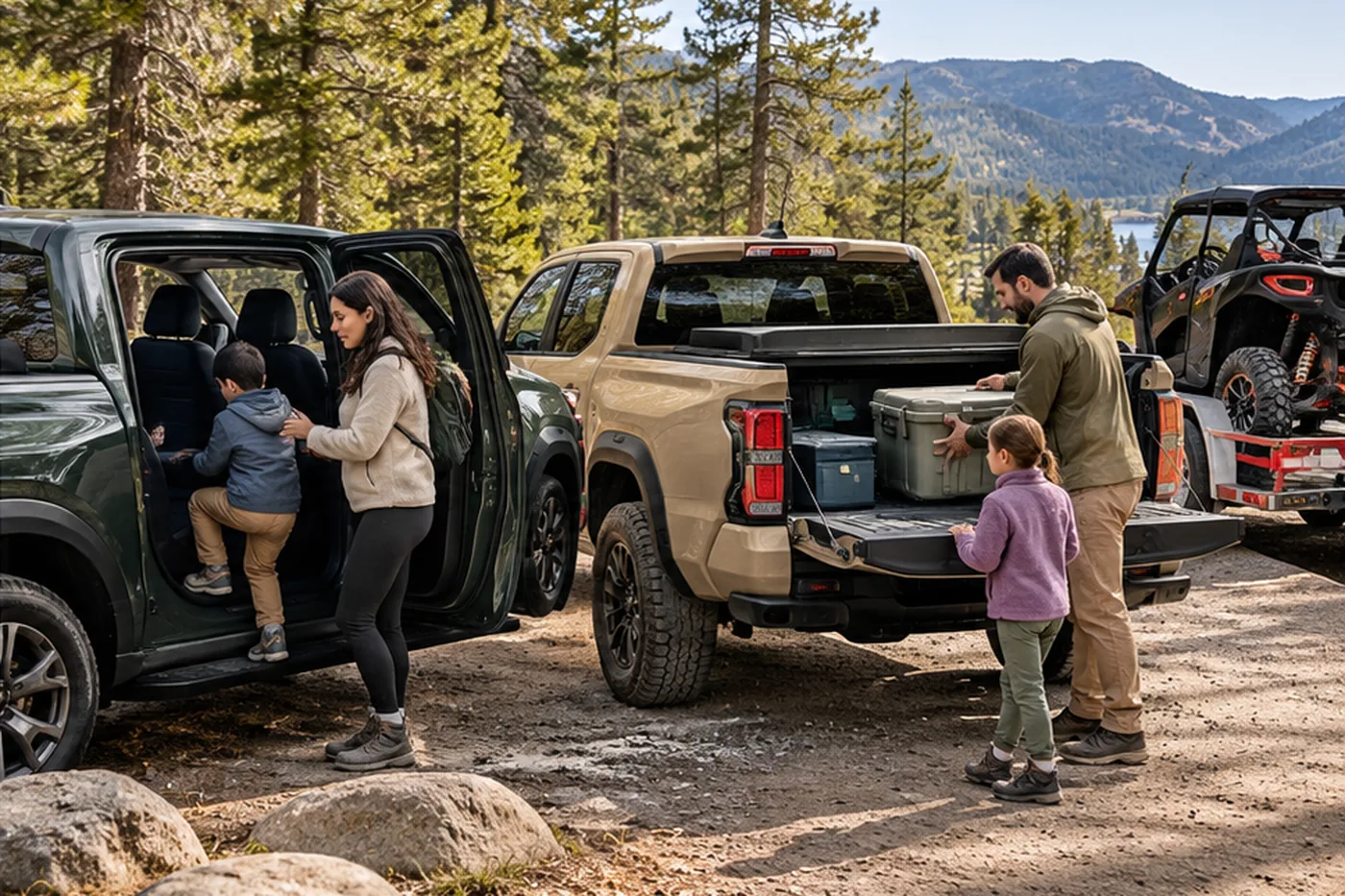 Honda Ridgeline vs Toyota Tacoma towing payload cabin and utility checks