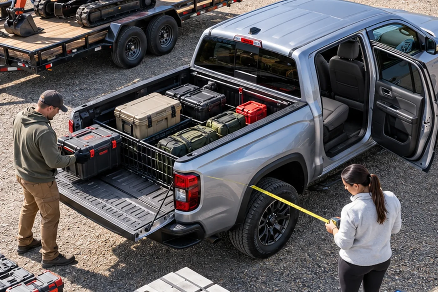 midsize truck comparison towing payload cabin and utility checks