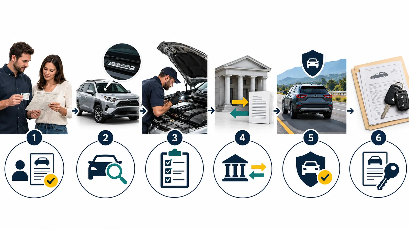 Buying a car from a private seller out of state verification and closing checklist