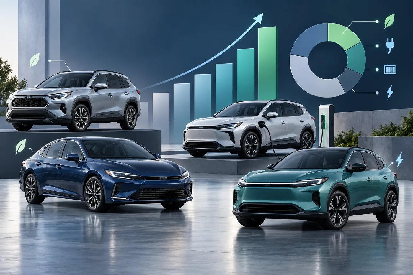 Toyota U.S. sales 2026 electrified mix and September growth illustration