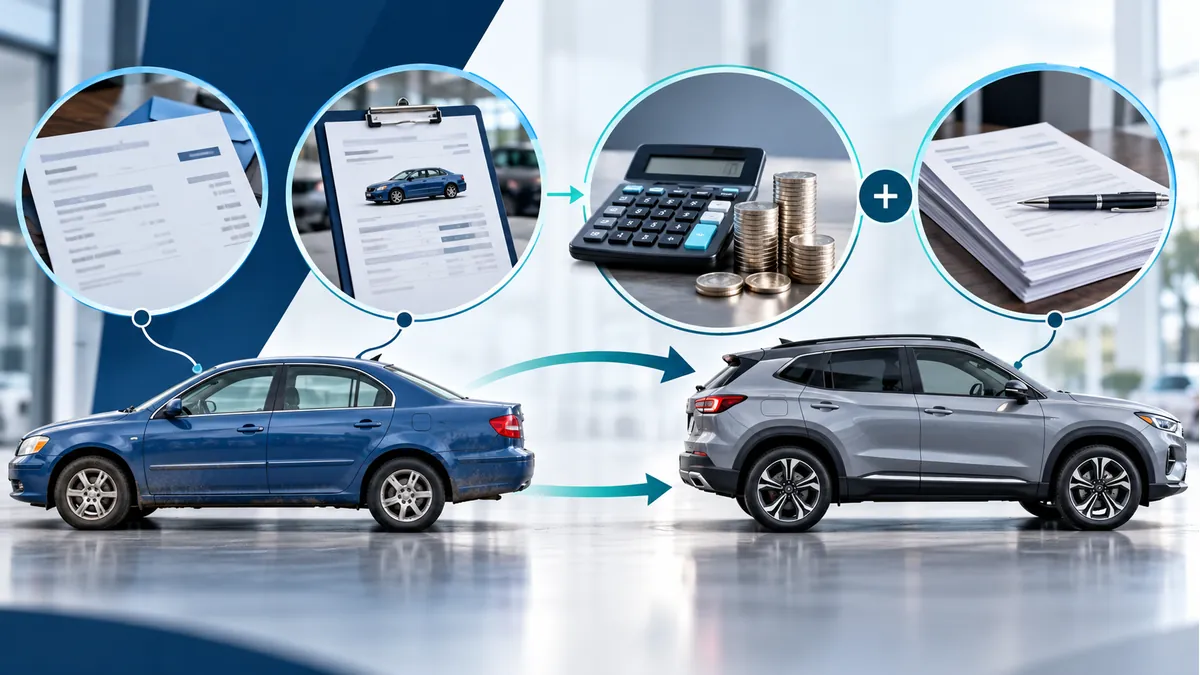 Trading in a car with negative equity from payoff through the new loan